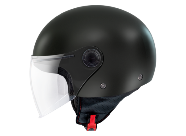 CASCO MT STREET SOLID NEGRO BRILLO Lateral